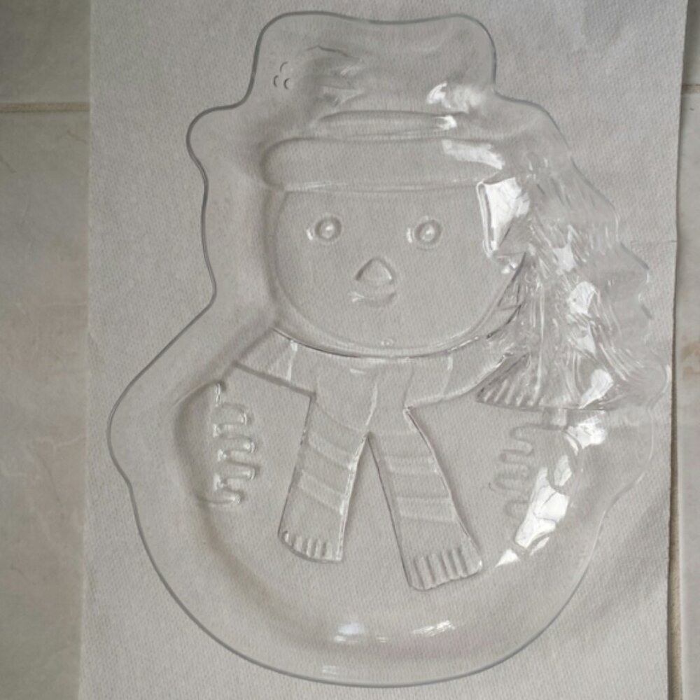 Plastic Snowman Platter